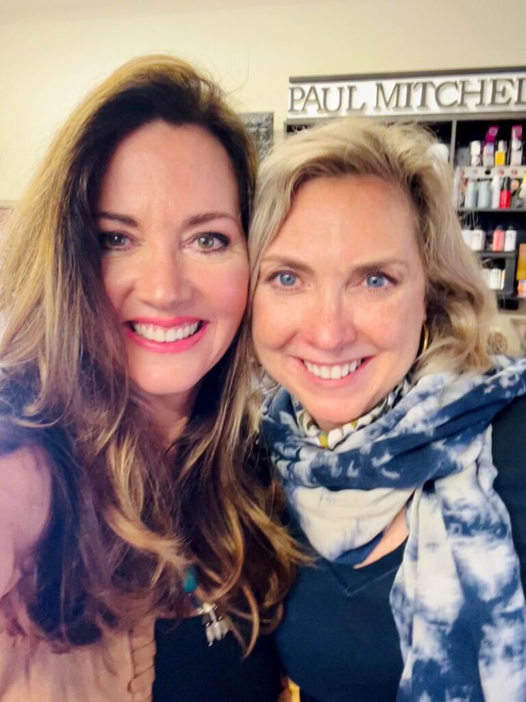 Wendy and Beth working on the Movie Conceivable, faith-based film about unplanned pregnancy